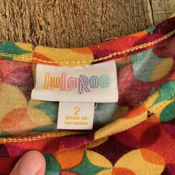 Lularoe toddler girls size 2T geometric shaped high low dress - Picture 5 of 7